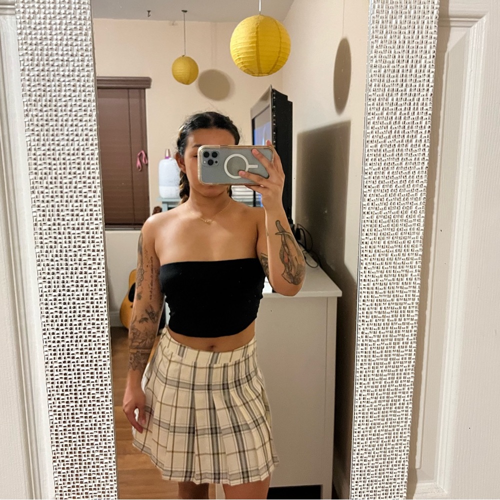 Plaid Pleated Skirt